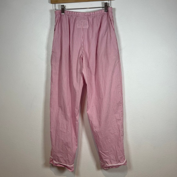 The Cat's Pajamas Set Pink Gingham Check Print 100% Cotton Womens Small Peru - Picture 8 of 11